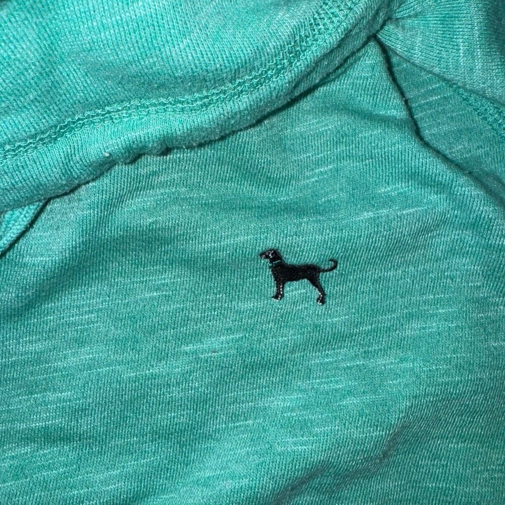 THE BLACK DOG Chappy Cowl Neck Pullover Sweatshirt S Teal Heather Drawstring MV - Picture 6 of 8